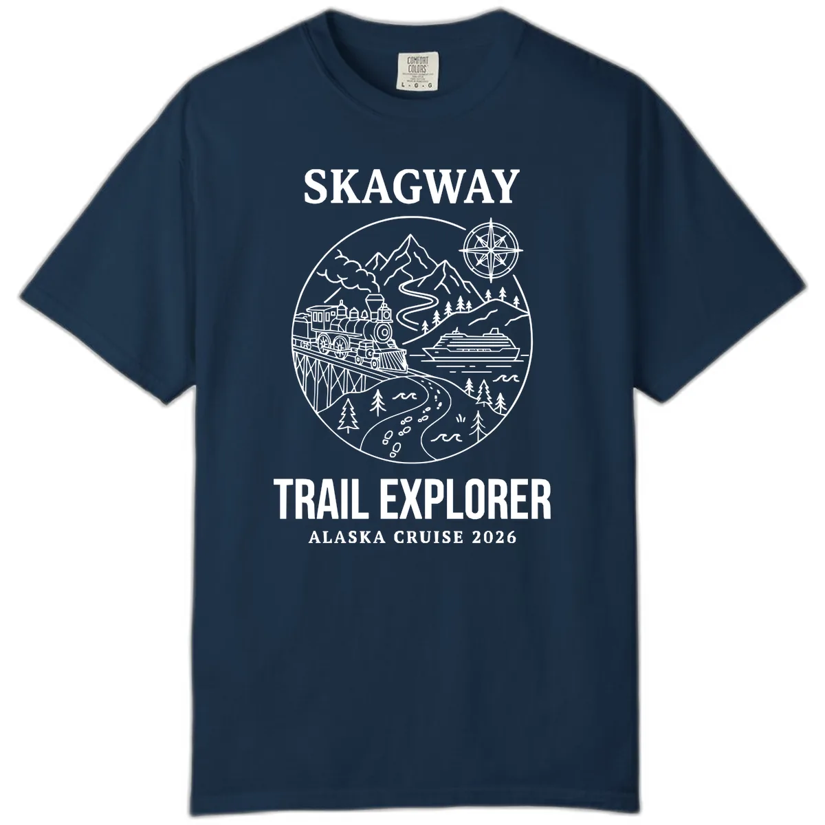 Skagway Trail Explorer Alaska Cruise Comfort Color in True Navy