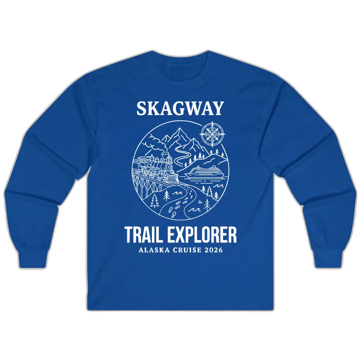 Skagway Trail Explorer Alaska Cruise Long Sleeve in Royal