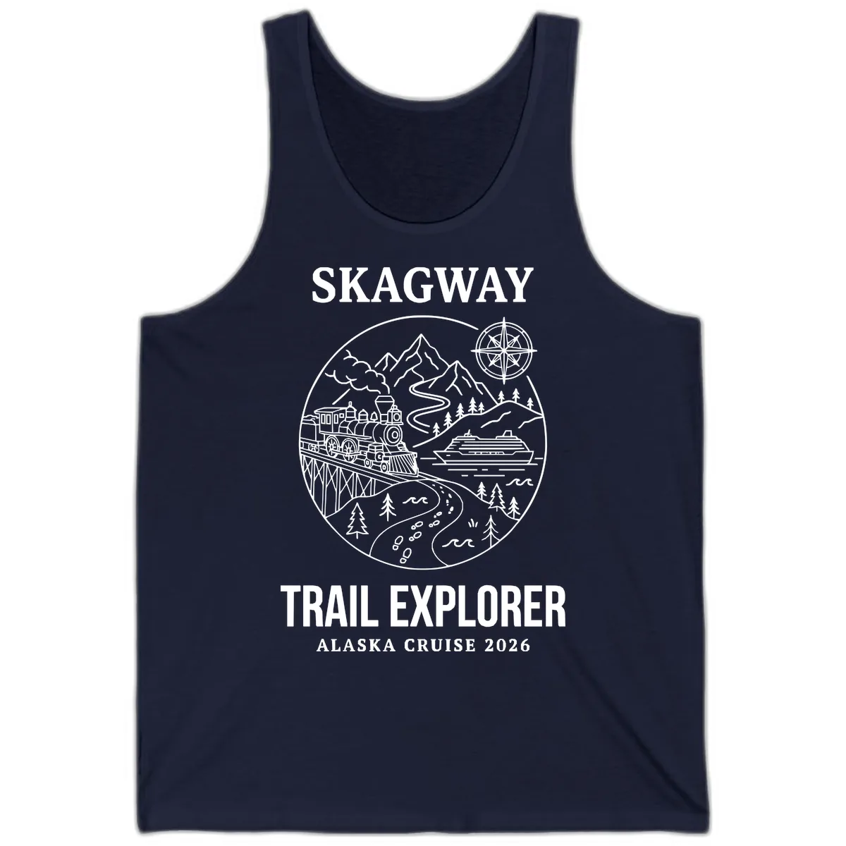 Skagway Trail Explorer Alaska Cruise Tank in Navy