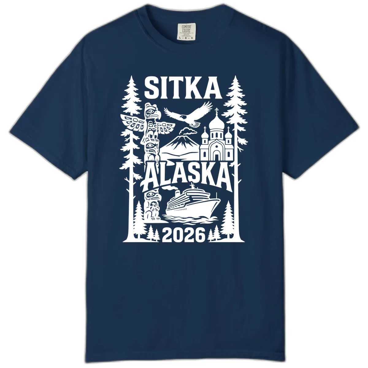 Sitka Alaska Cruise Heritage Comfort Color in Navy