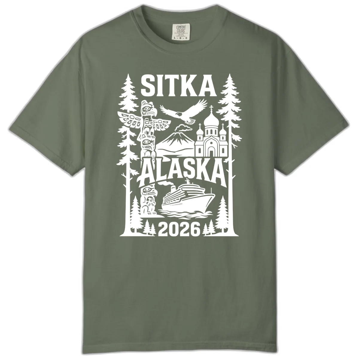 Sitka Alaska Cruise Heritage Comfort Color in Moss