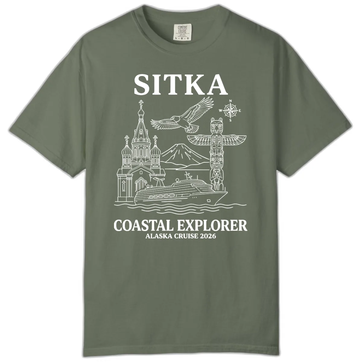 Sitka Coastal Explorer Alaska Cruise Comfort Color in Moss