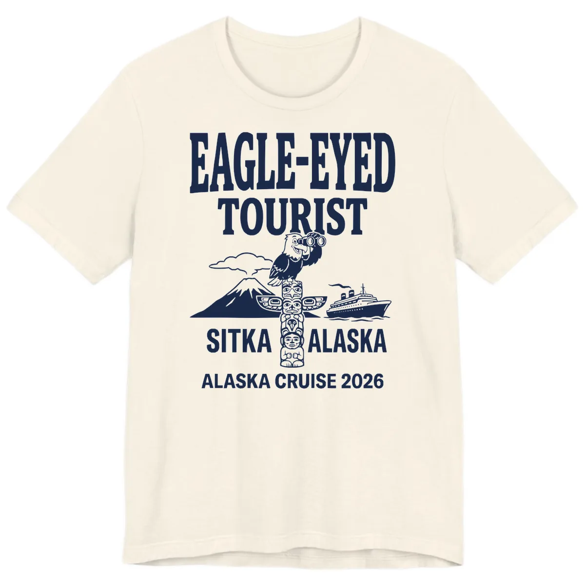 Eagle-Eyed Tourist Sitka Alaska Premium T-Shirt in Natural