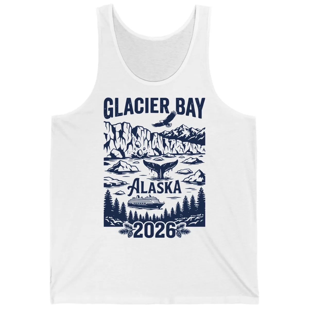 Glacier Bay Alaska Cruise 2026 Tank in White