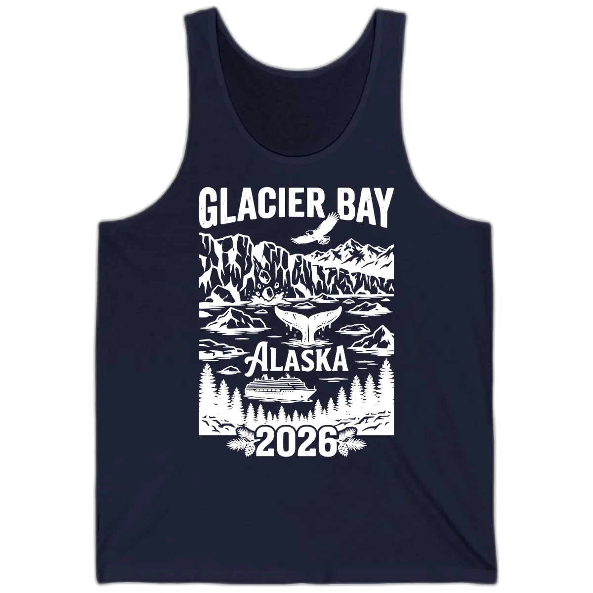 Glacier Bay Alaska Cruise 2026 Tank in Navy
