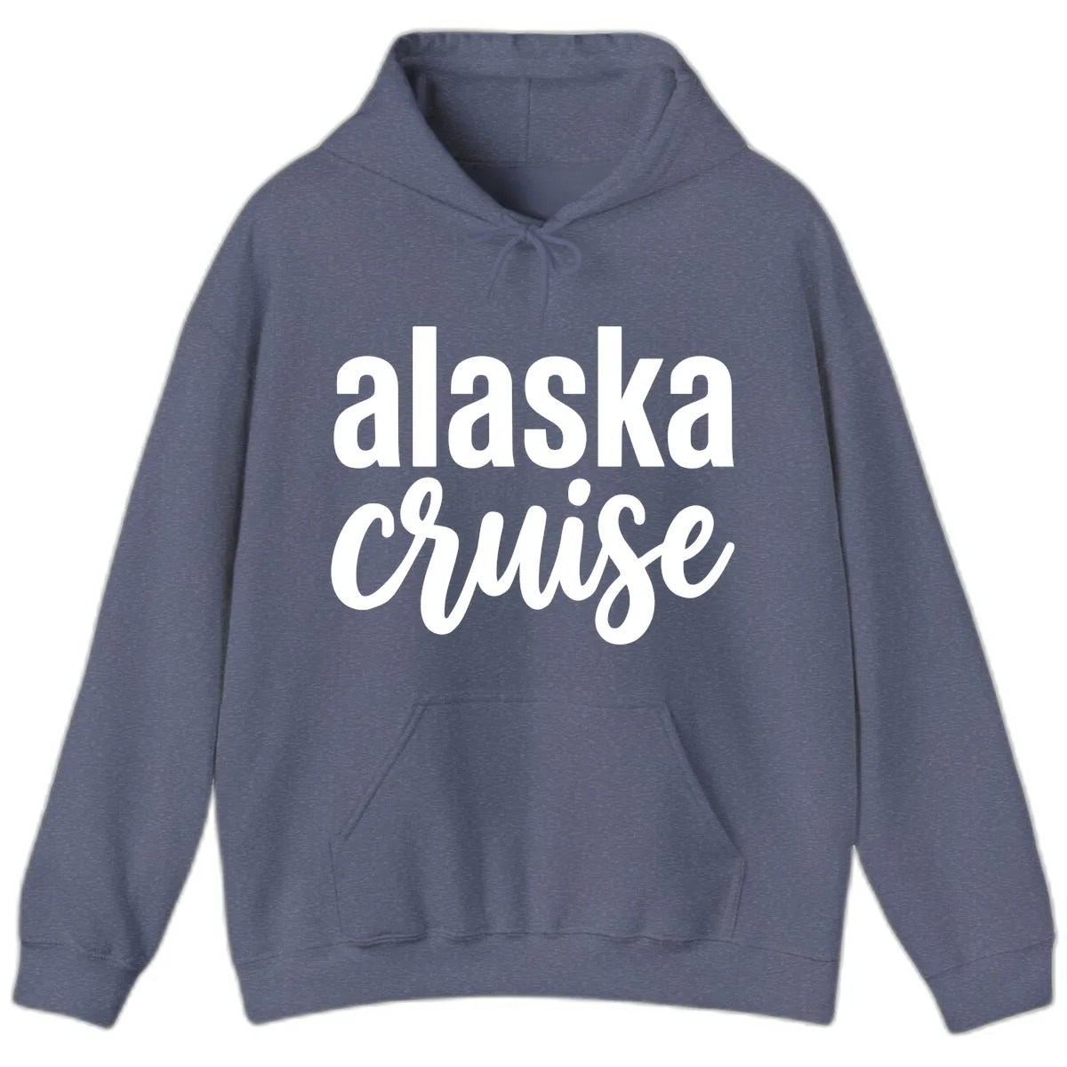 Alaska Cruise Adventure Hoodie in Heather Navy