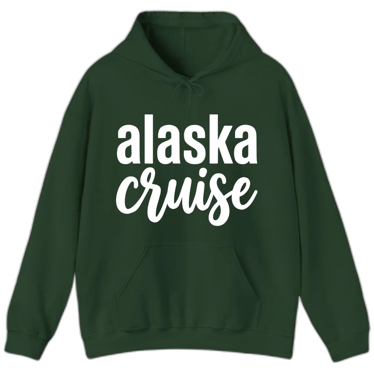Alaska Cruise Adventure Hoodie in Forest Green