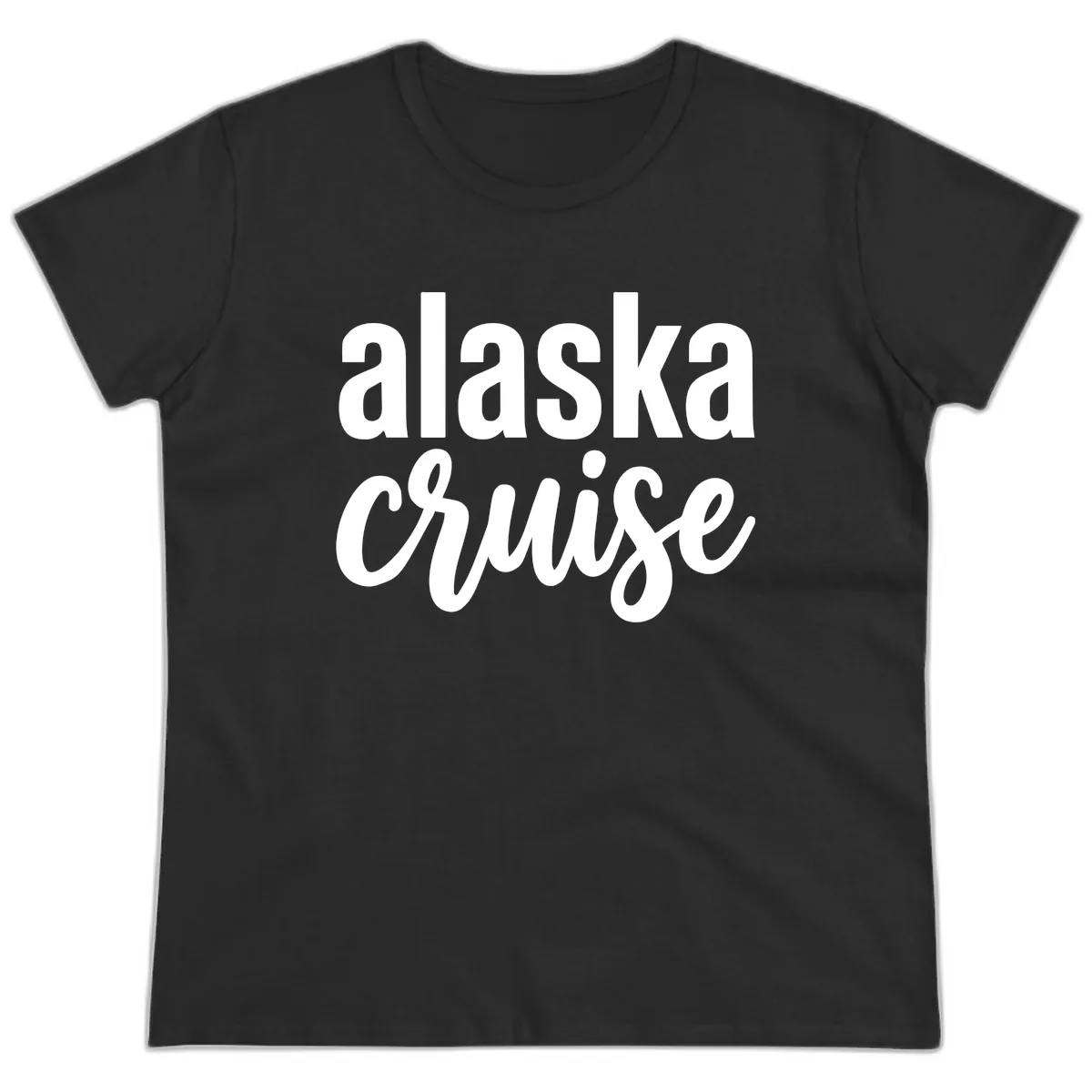 Alaska Cruise Adventure Ladies Tee in Black