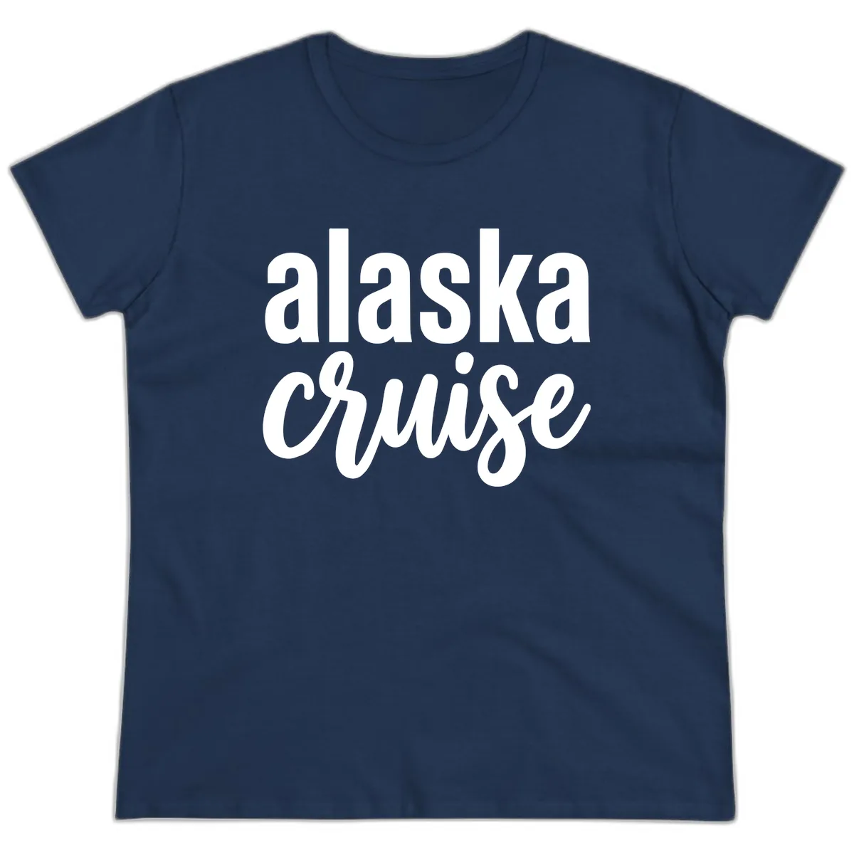Alaska Cruise Adventure Ladies Tee in Navy