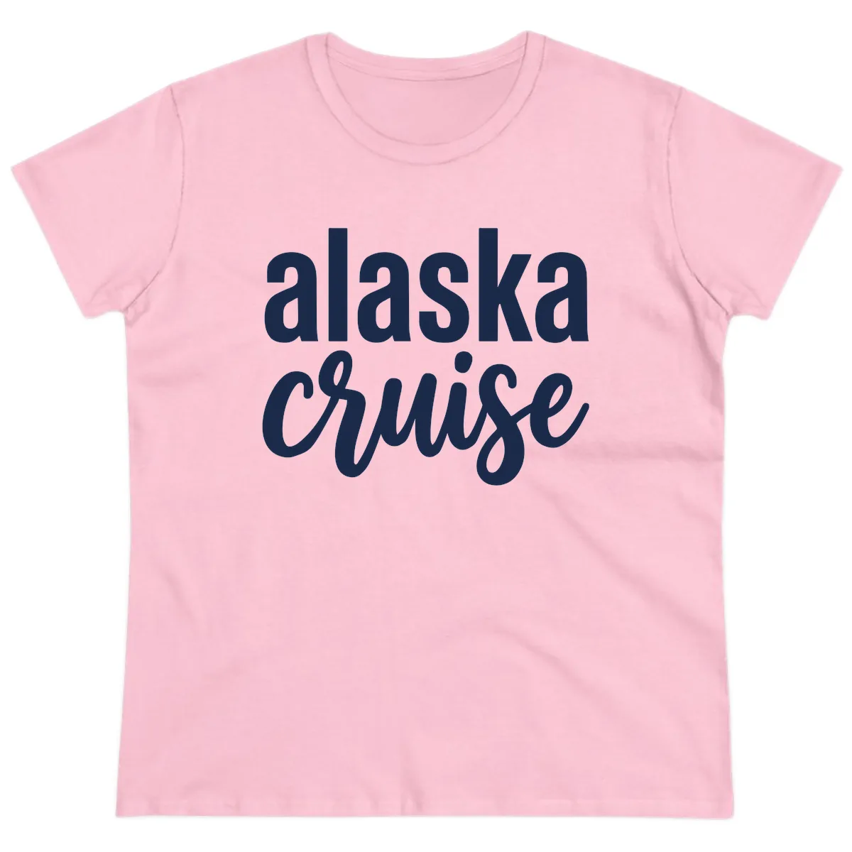 Alaska Cruise Adventure Ladies Tee in Light Pink