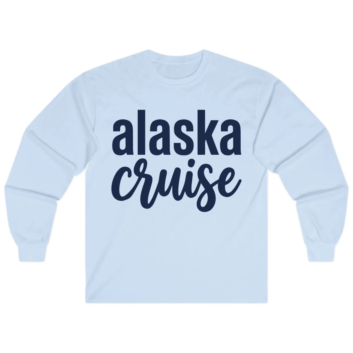 Alaska Cruise Adventure Long Sleeve in Light Blue