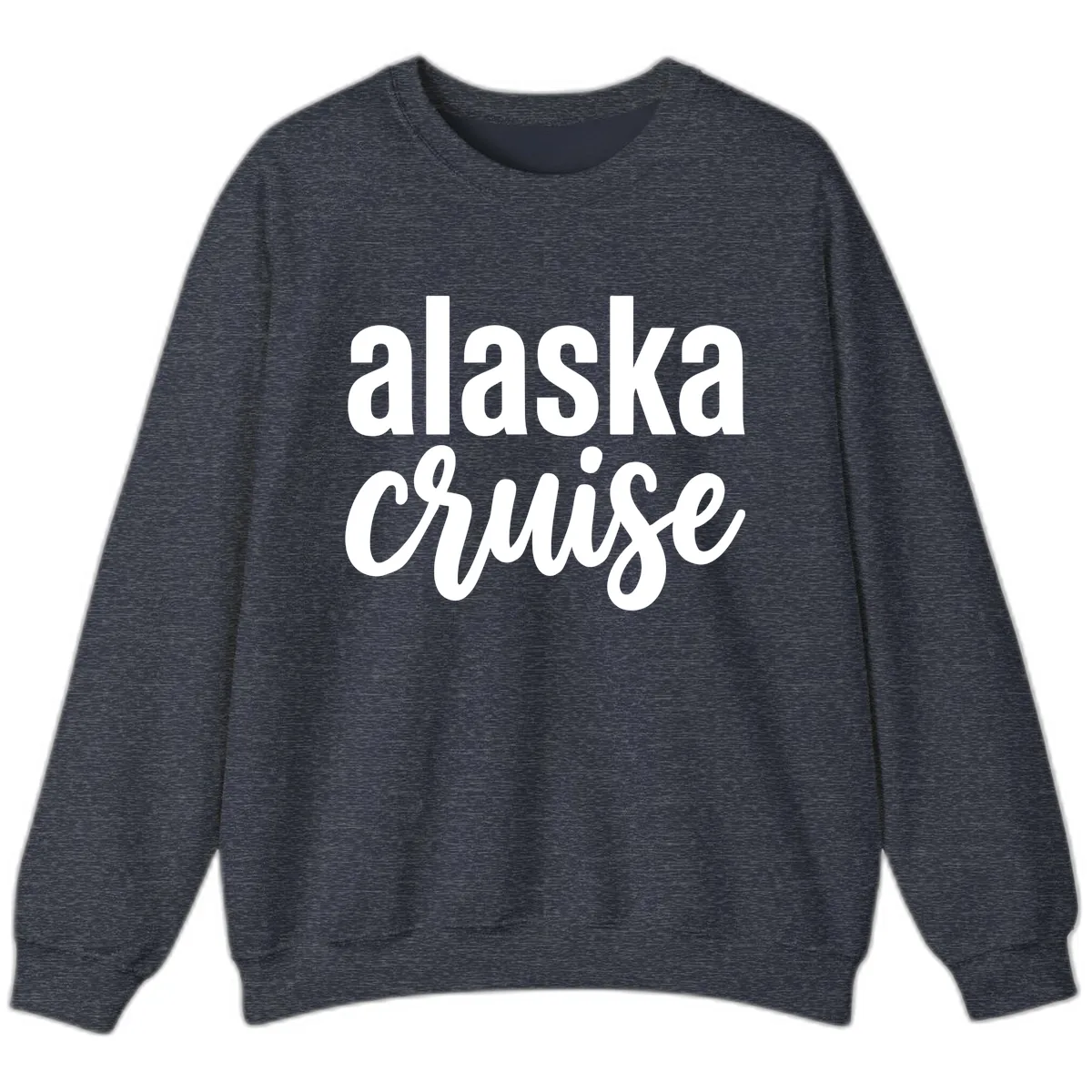 Alaska Cruise Adventure Sweatshirt in Heather Sport Dark Navy