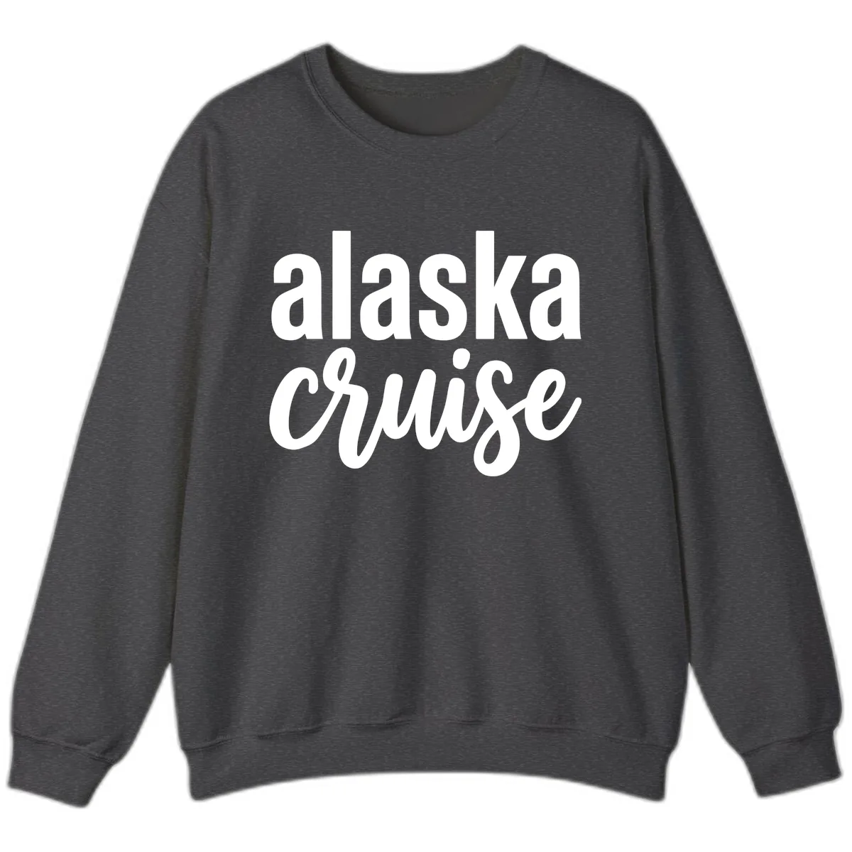 Alaska Cruise Adventure Sweatshirt in Dark Heather