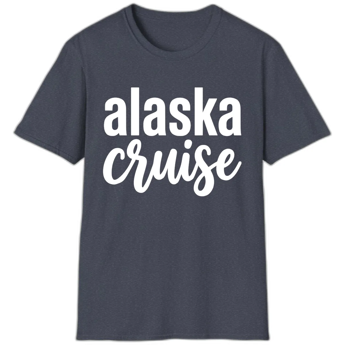 Alaska Cruise Adventure T-Shirt in Heather Navy