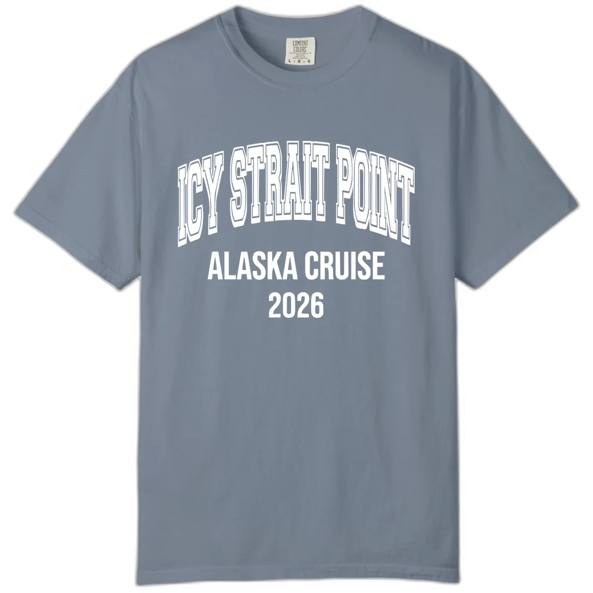 Dry Strait Point Alaska Cruise 2026 Comfort Color in Blue Jean