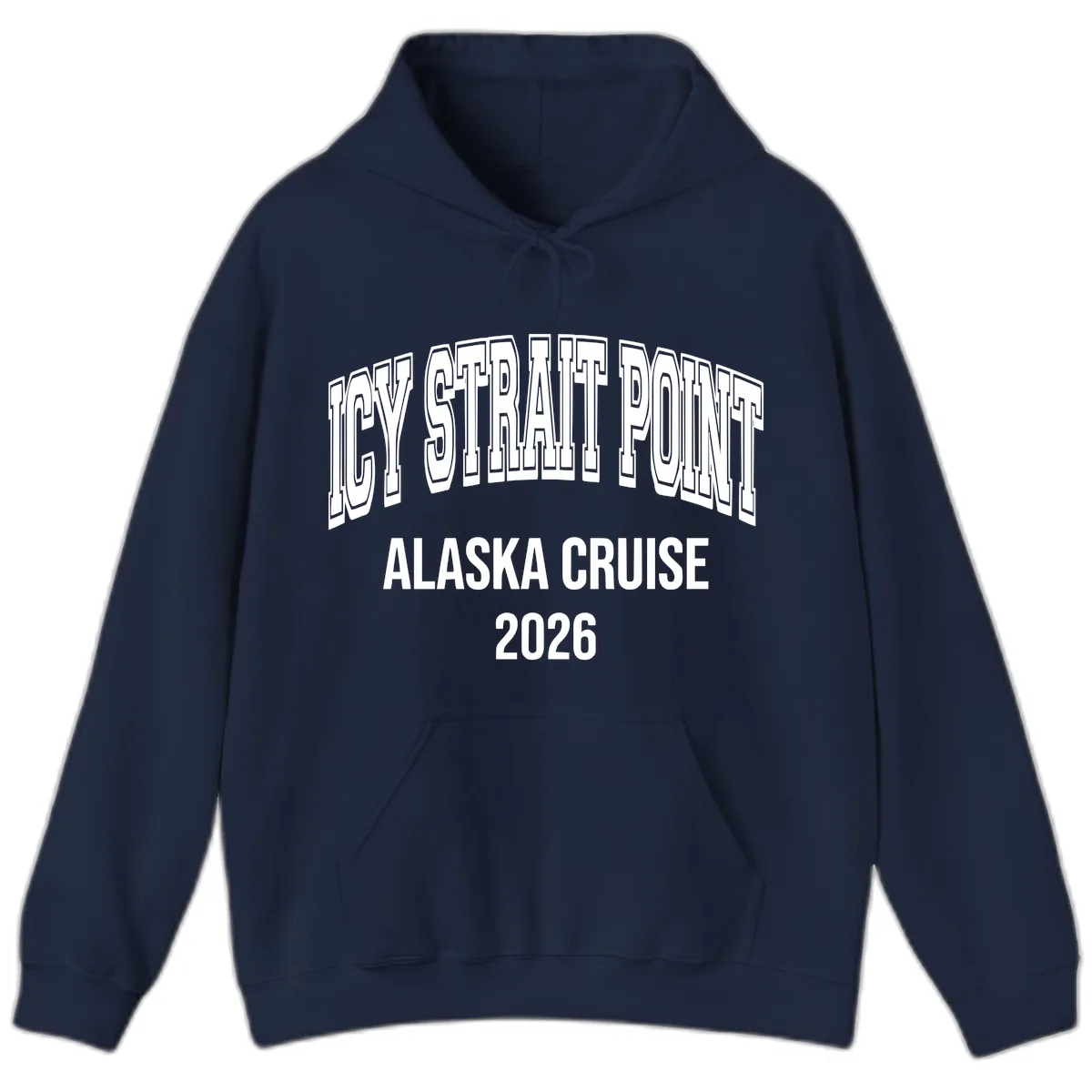 Dry Strait Point Alaska Cruise 2026 Hoodie in Navy