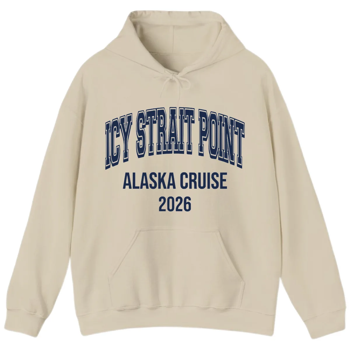 Dry Strait Point Alaska Cruise 2026 Hoodie in Sand