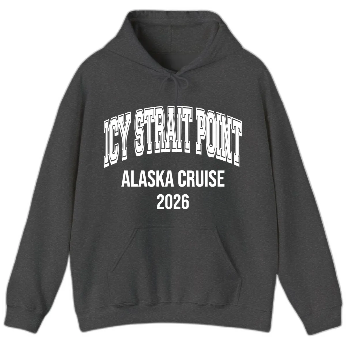 Dry Strait Point Alaska Cruise 2026 Hoodie in Dark Heather