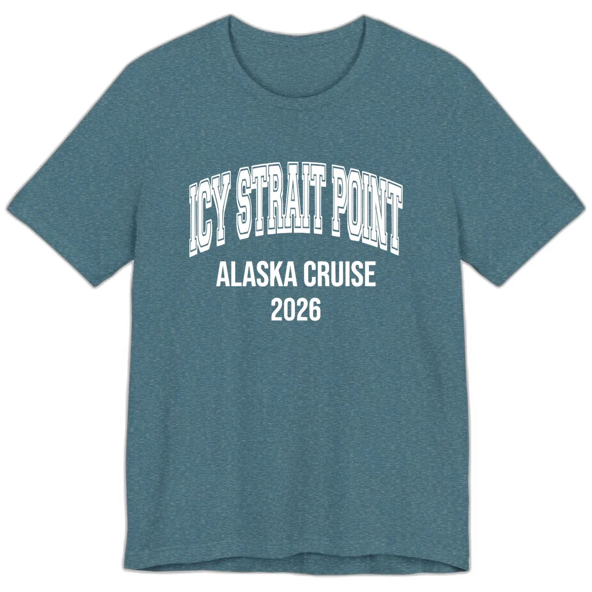 Dry Strait Point Alaska Cruise 2026 Premium T-Shirt in Heather Deep Teal
