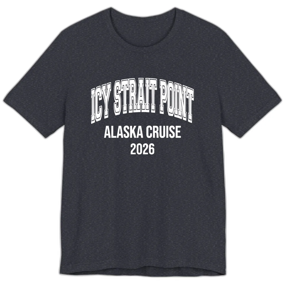 Dry Strait Point Alaska Cruise 2026 Premium T-Shirt in Heather Navy