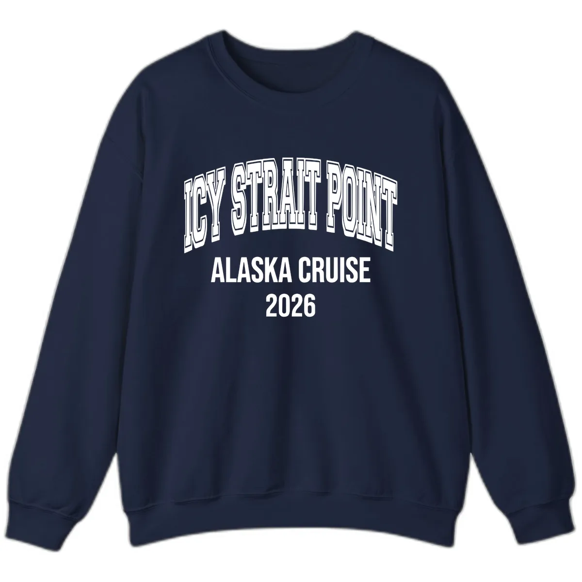 Dry Strait Point Alaska Cruise 2026 Sweatshirt in Navy