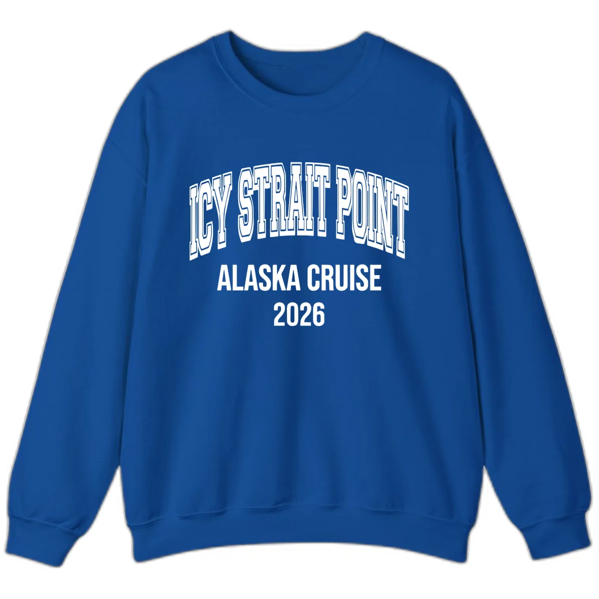 Dry Strait Point Alaska Cruise 2026 Sweatshirt in Royal
