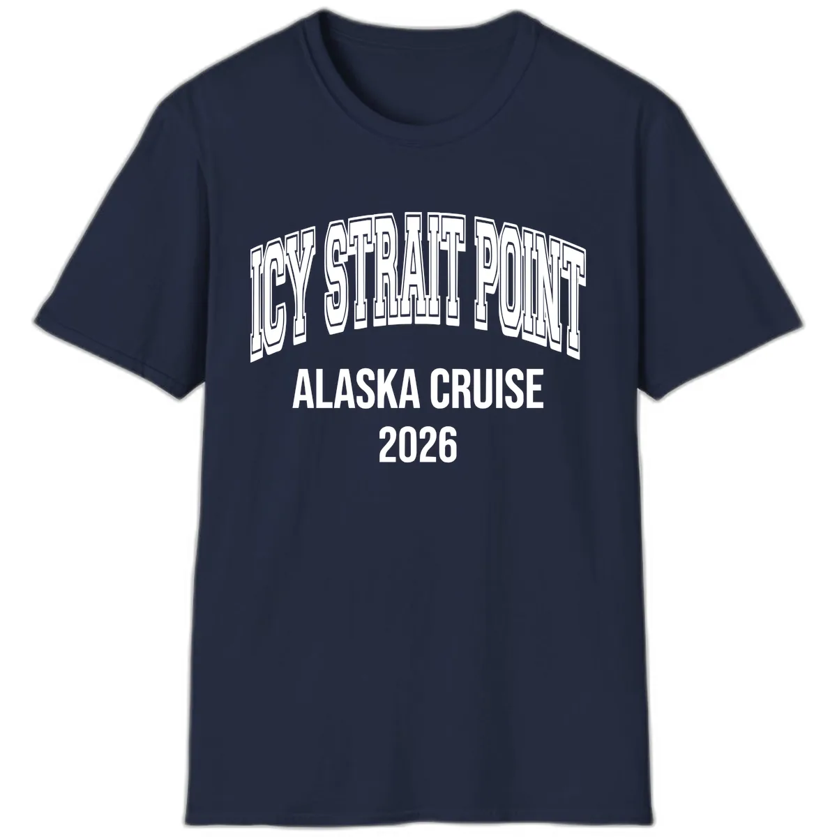 Dry Strait Point Alaska Cruise 2026 T-Shirt in Navy