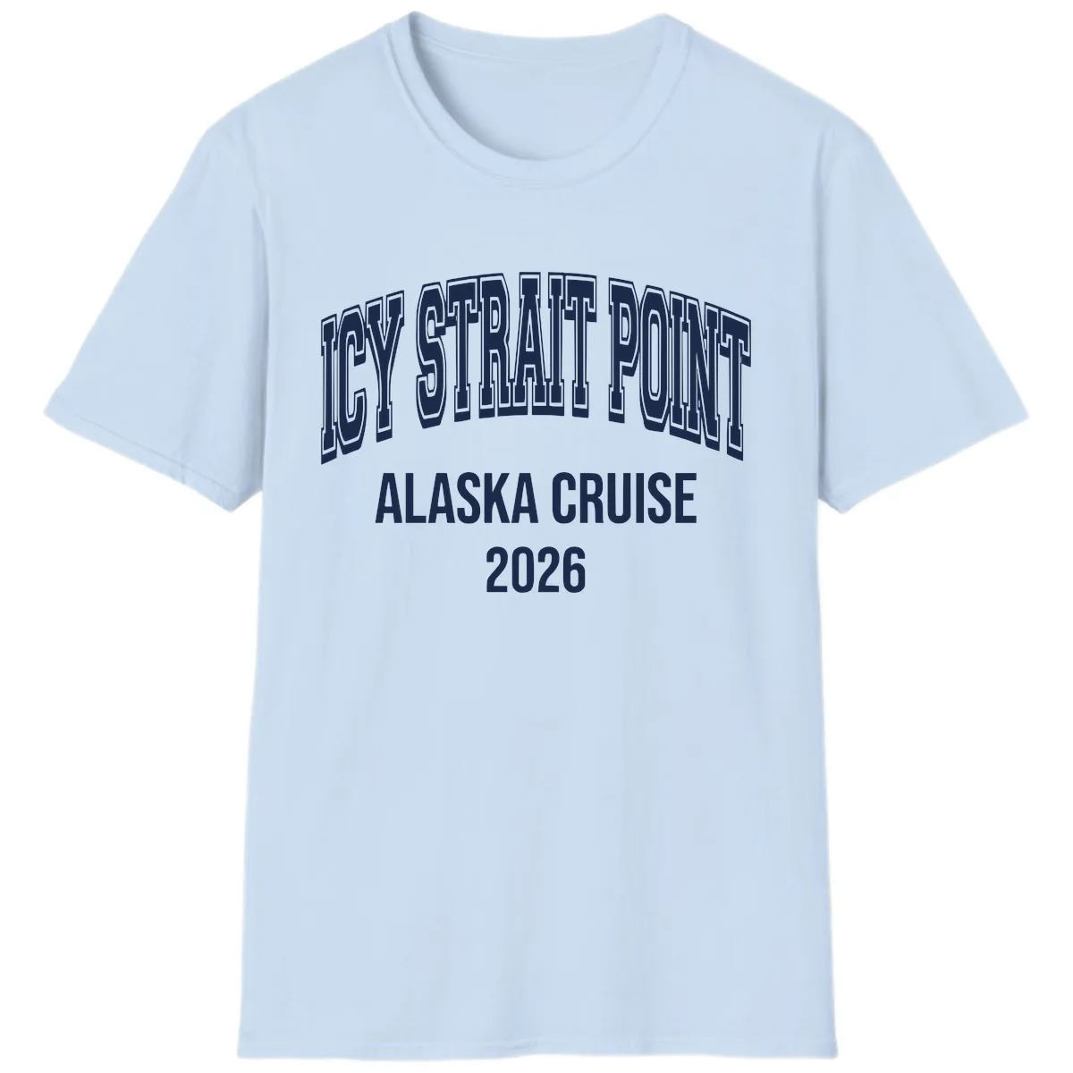 Dry Strait Point Alaska Cruise 2026 T-Shirt in Light Blue