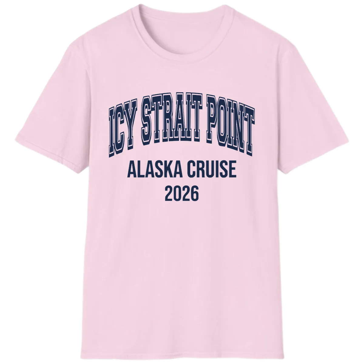 Dry Strait Point Alaska Cruise 2026 T-Shirt in Light Pink