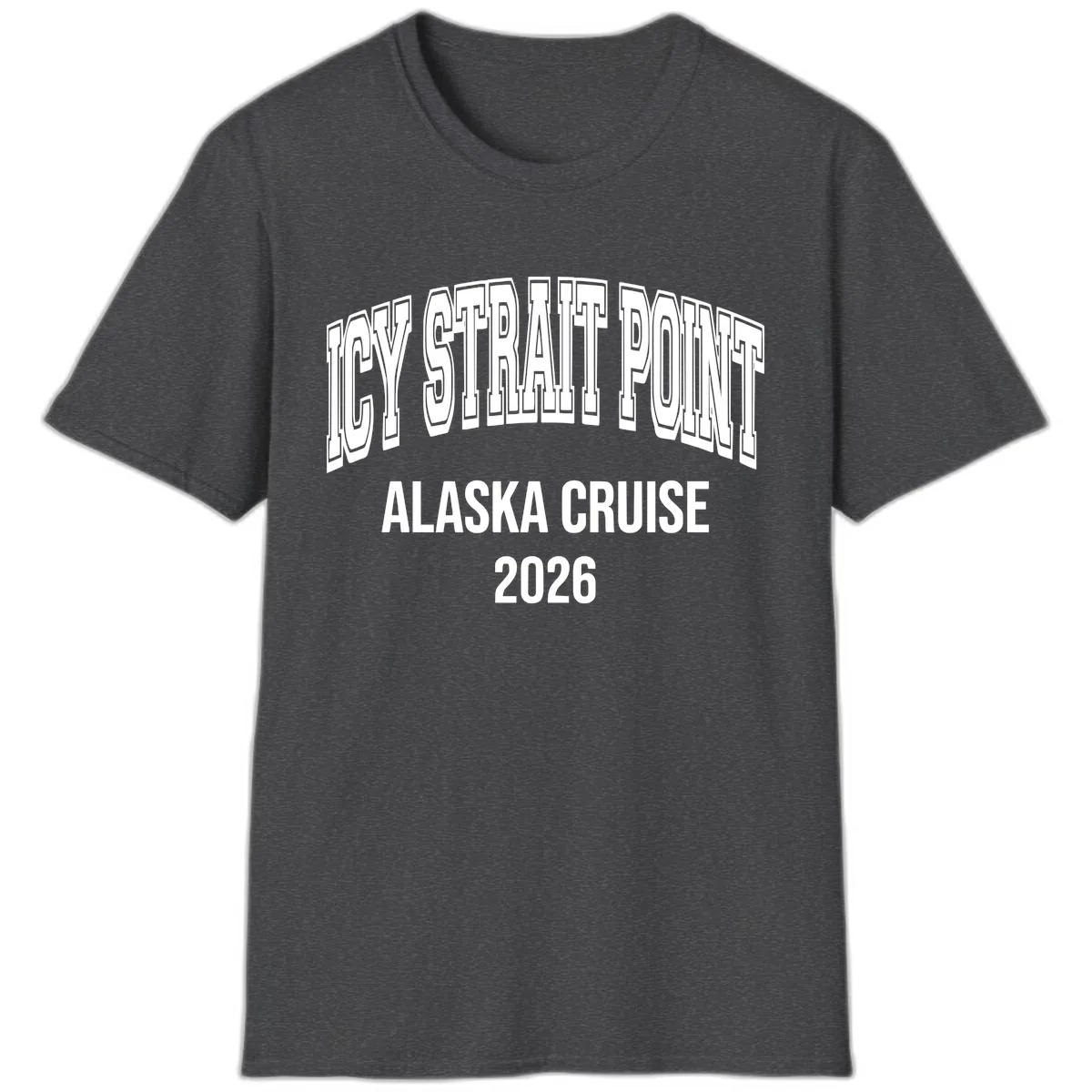 Dry Strait Point Alaska Cruise 2026 T-Shirt in Dark Heather