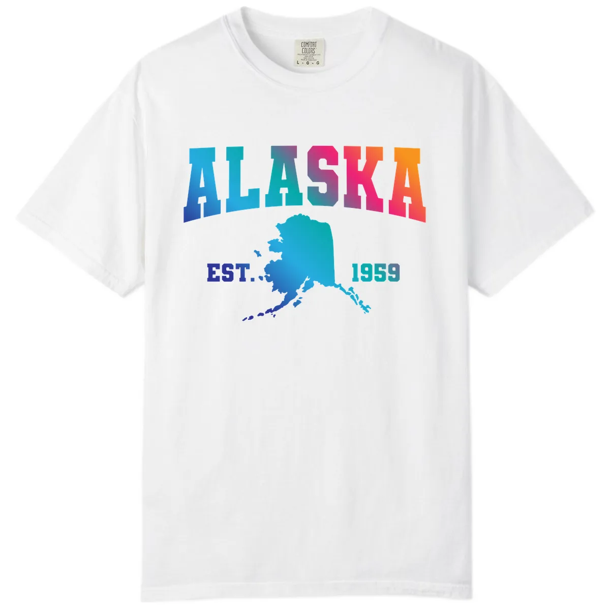 Alaska Est. 1959 State Pride Comfort Color in White