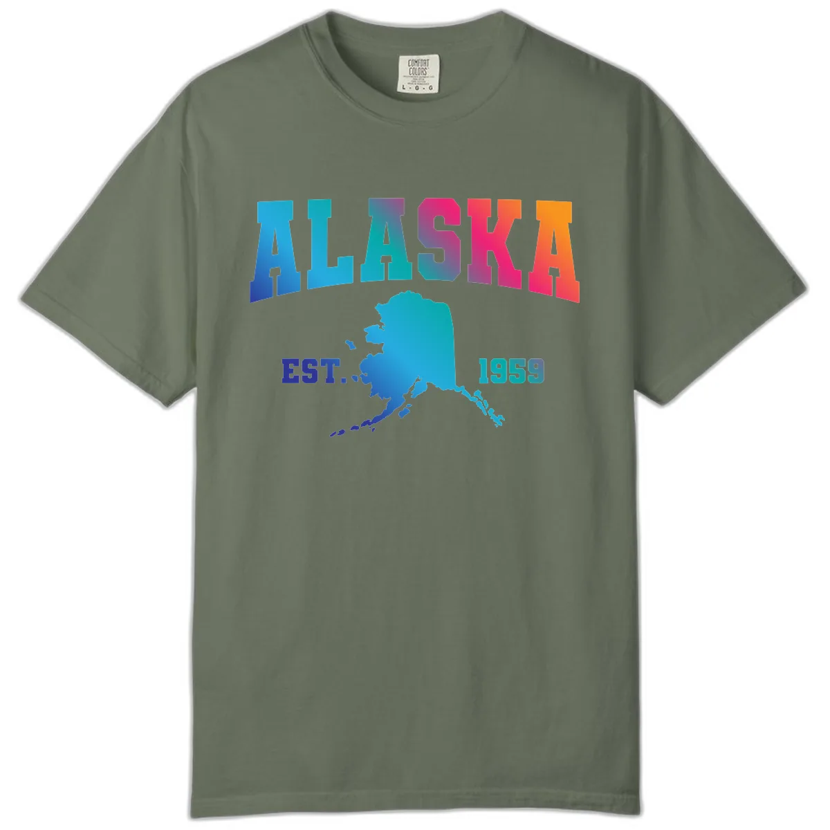 Alaska Est. 1959 State Pride Comfort Color in Moss