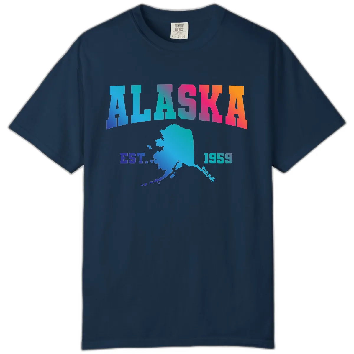 Alaska Est. 1959 State Pride Comfort Color in True Navy