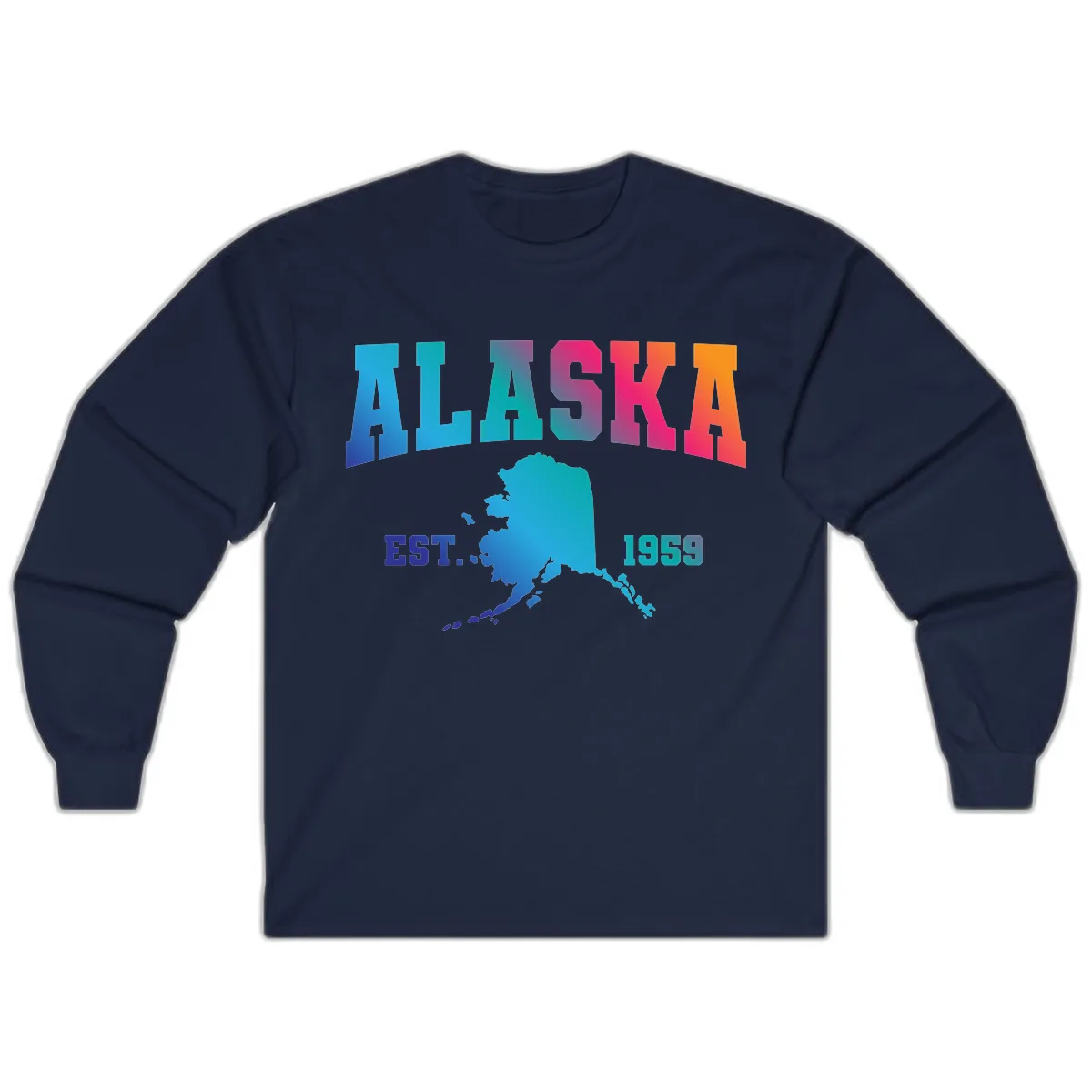 Alaska Est. 1959 State Pride Long Sleeve in Navy