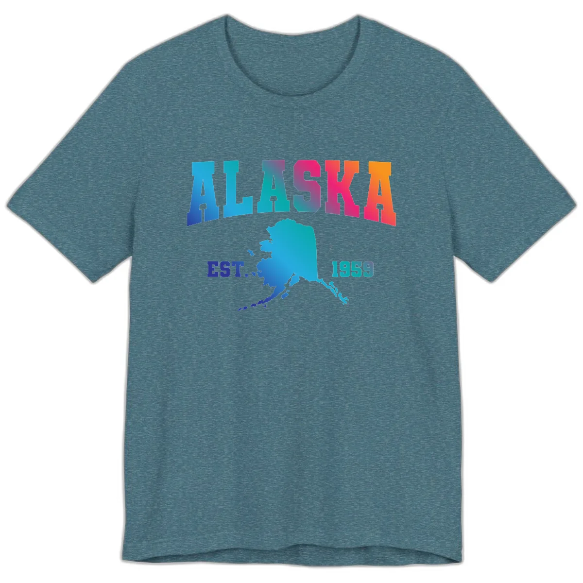 Alaska Est. 1959 State Pride Premium T-Shirt in Heather Deep Teal