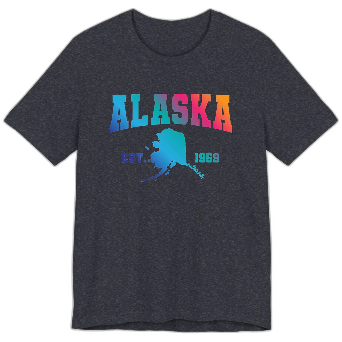 Alaska Est. 1959 State Pride Premium T-Shirt in Heather Navy