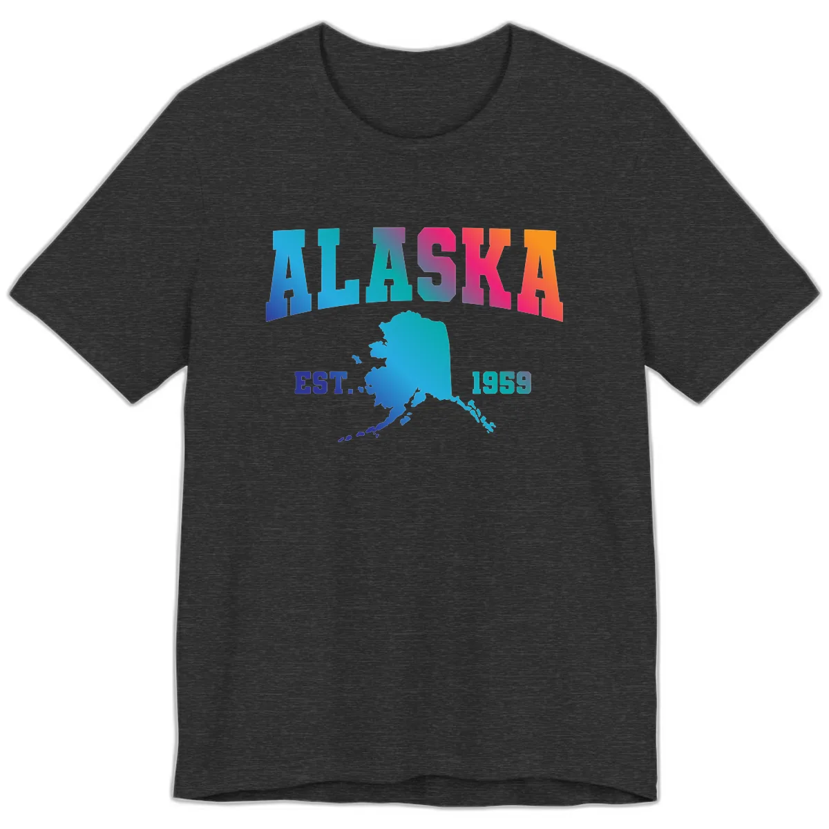 Alaska Est. 1959 State Pride Premium T-Shirt in Dark Grey Heather