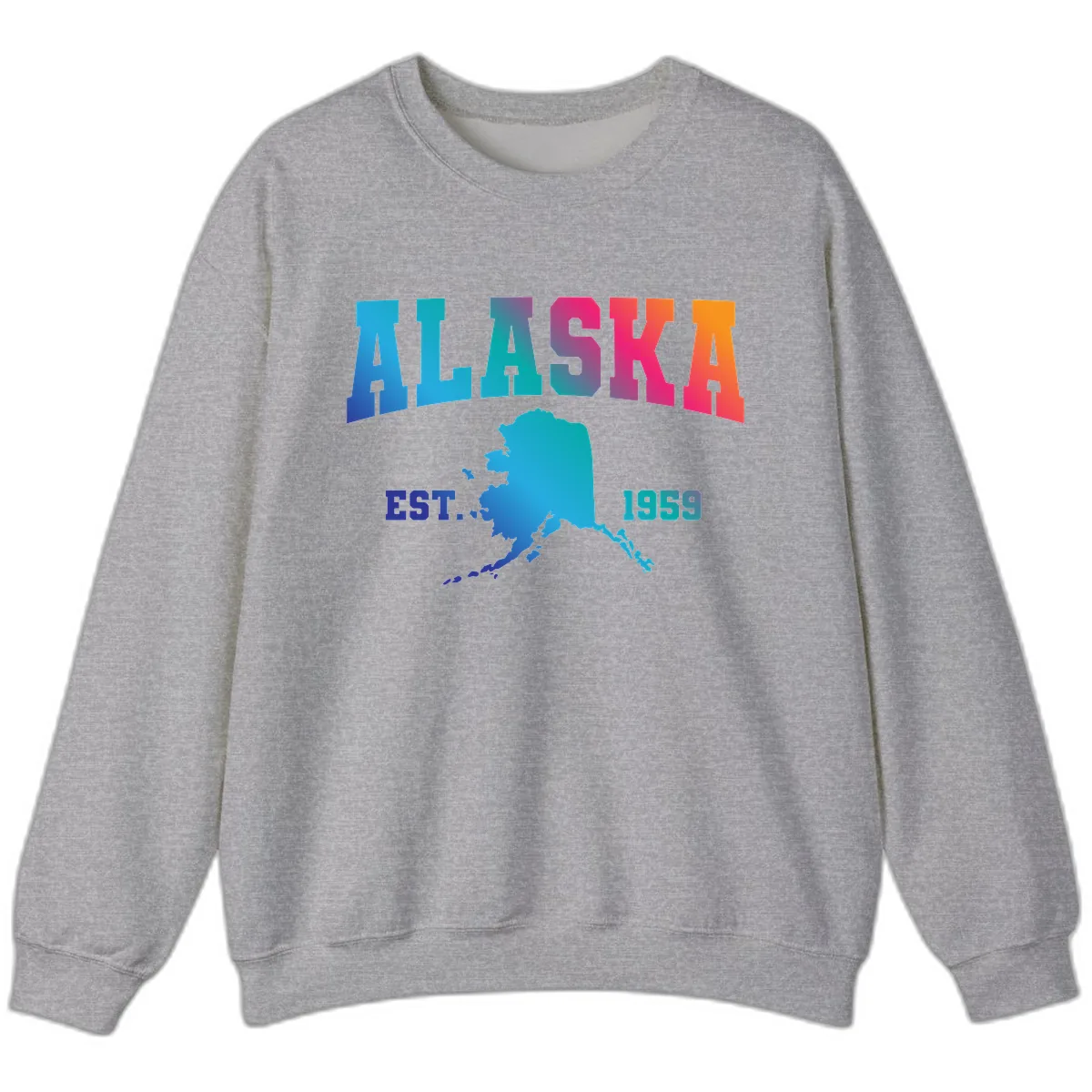 Alaska Est. 1959 State Pride Sweatshirt in Sport Grey