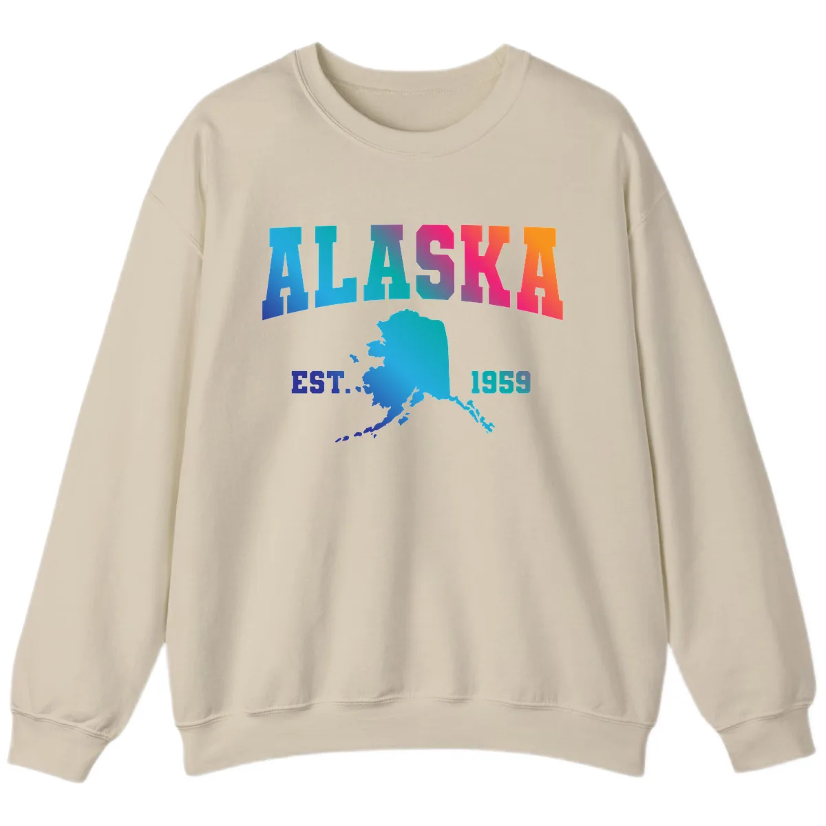 Alaska Est. 1959 State Pride Sweatshirt in Sand