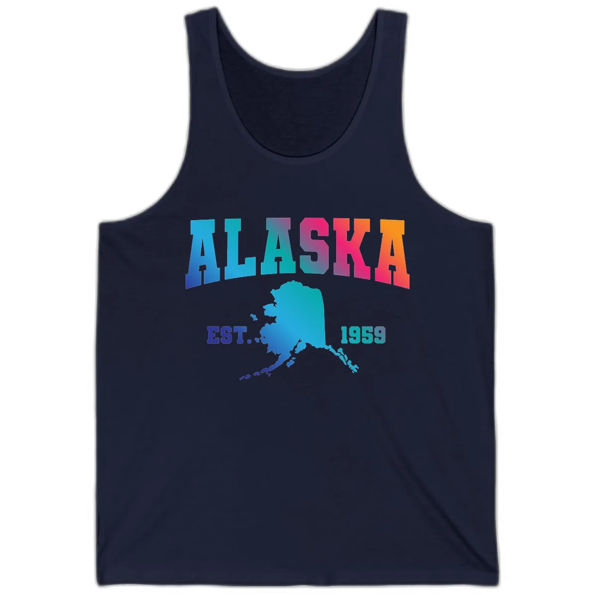 Alaska Est. 1959 State Pride Tank in Navy
