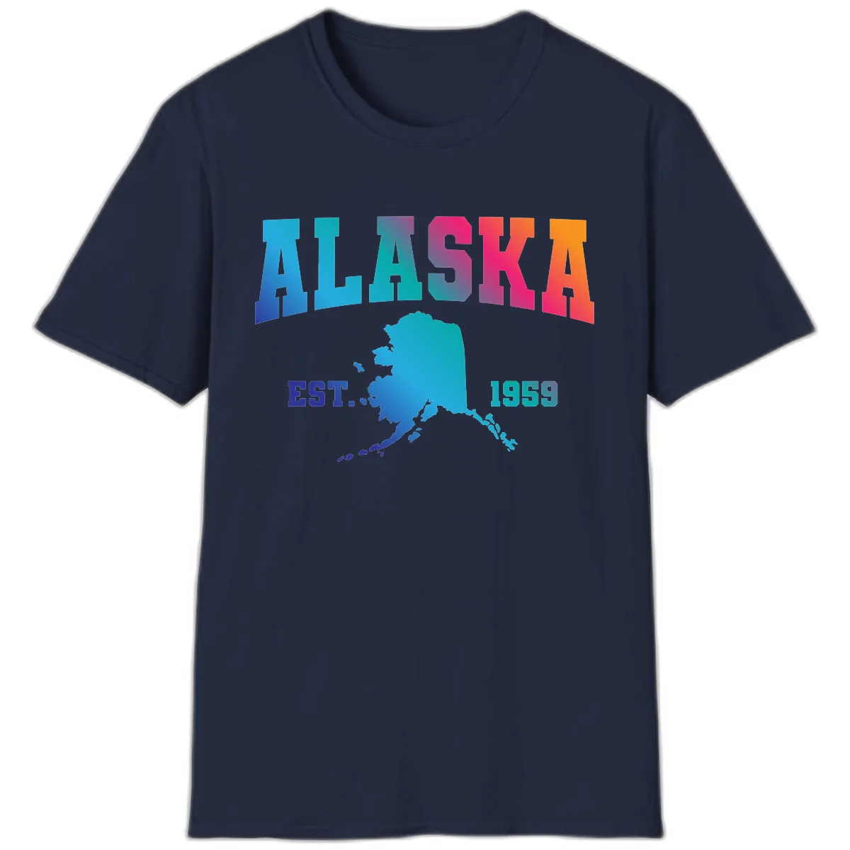 Alaska Est. 1959 State Pride T-Shirt in Navy