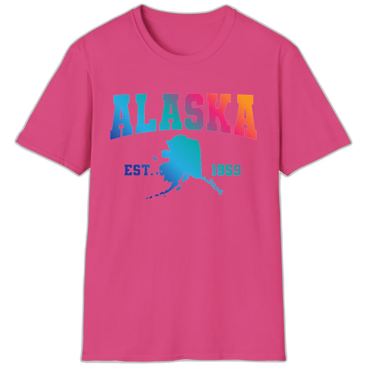 Alaska Est. 1959 State Pride T-Shirt in Heliconia