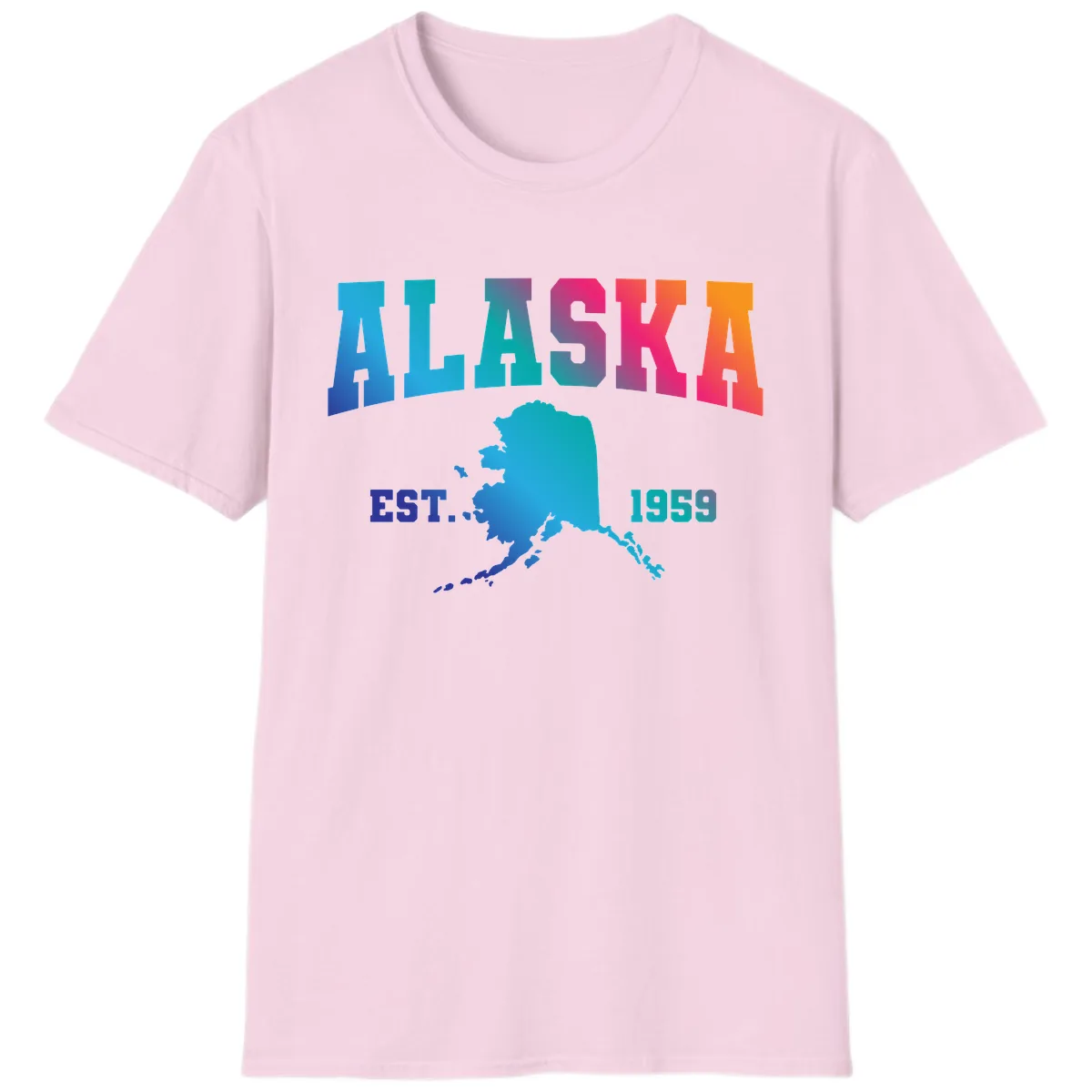 Alaska Est. 1959 State Pride T-Shirt in Light Pink
