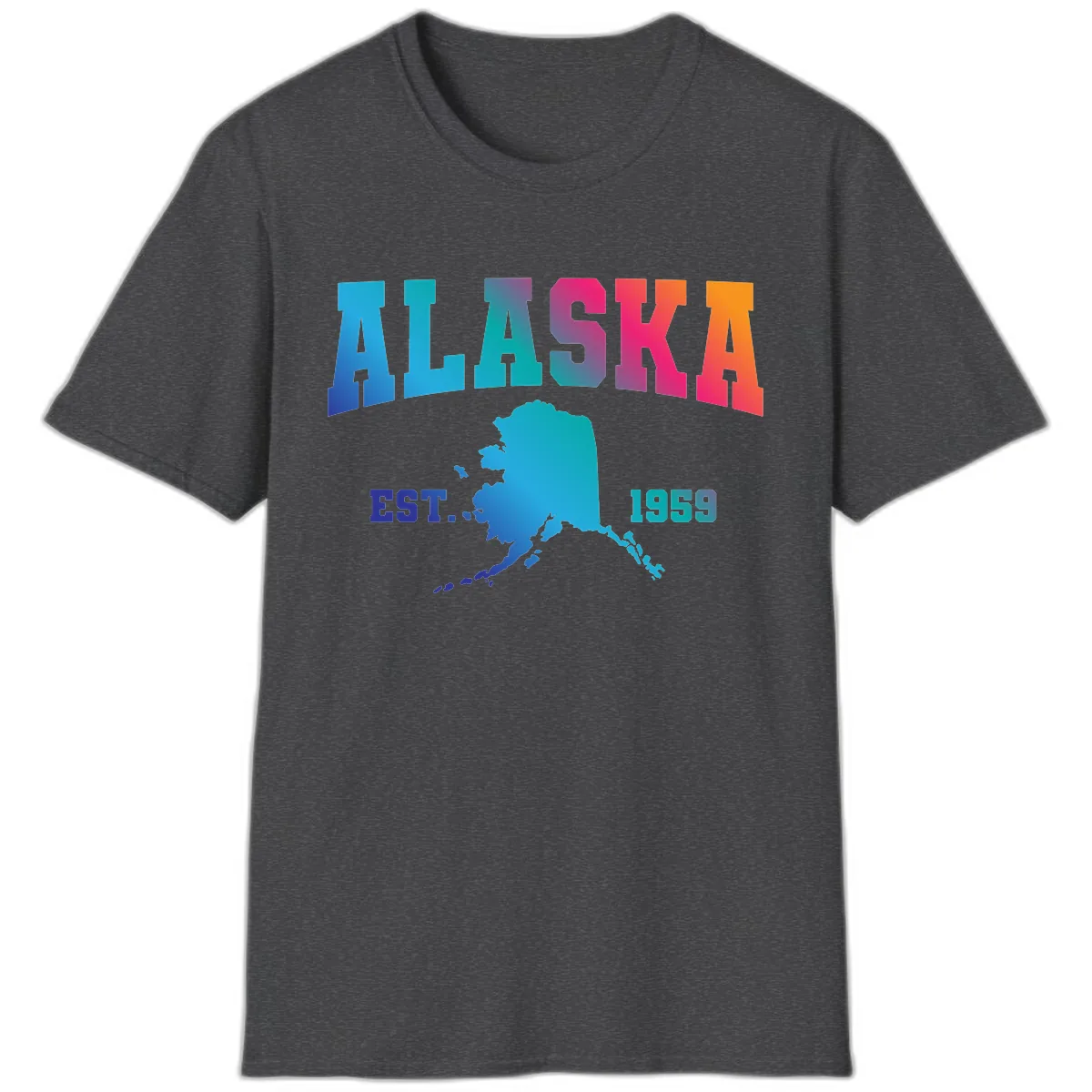 Alaska Est. 1959 State Pride T-Shirt in Dark Heather