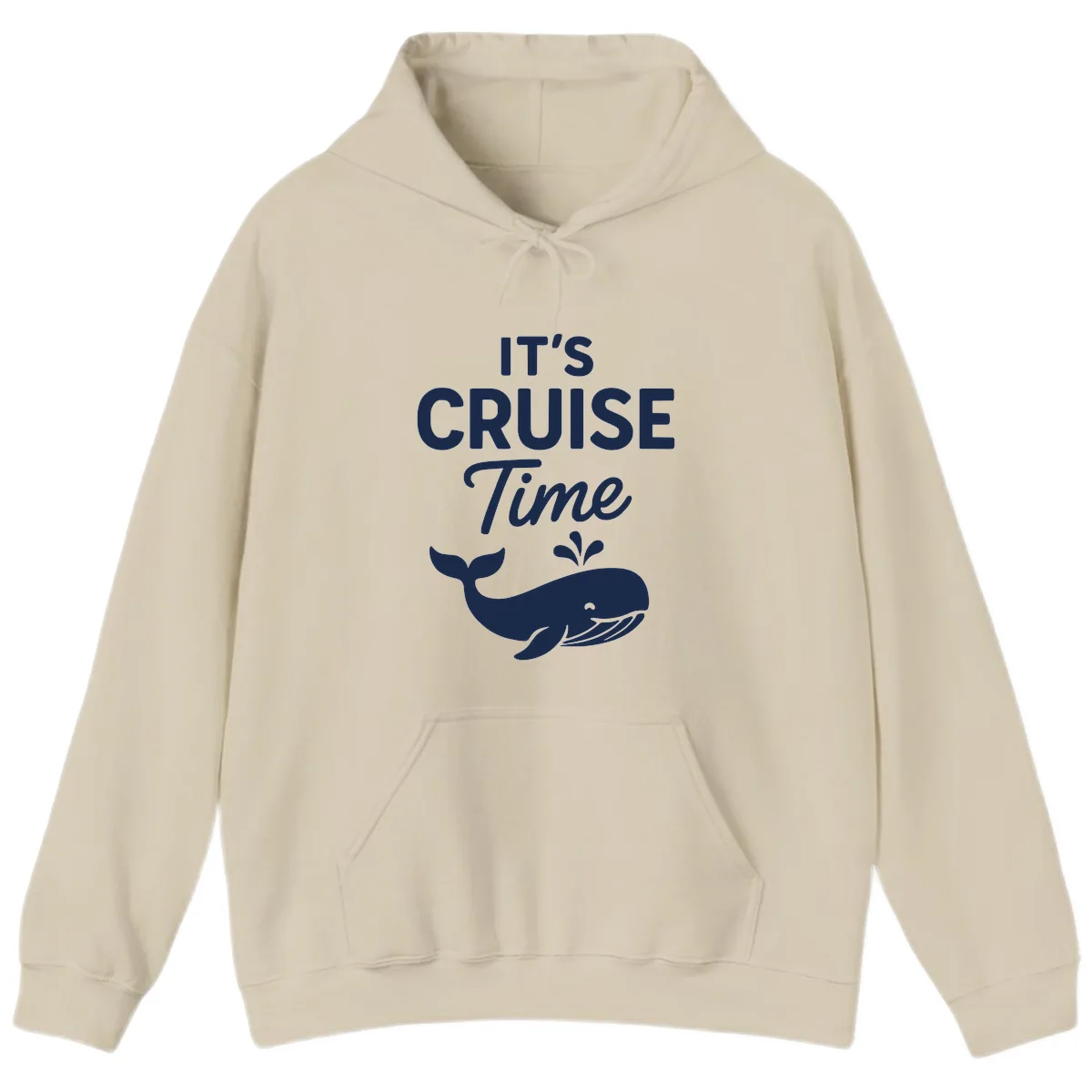 It's Cruise Time Whale Hoodie in Sand