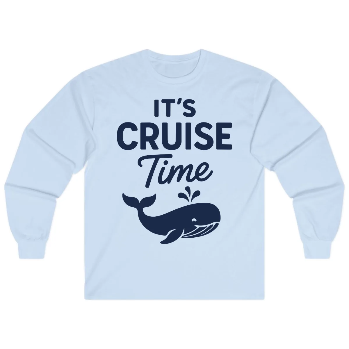 It's Cruise Time Whale Long Sleeve in Light Blue
