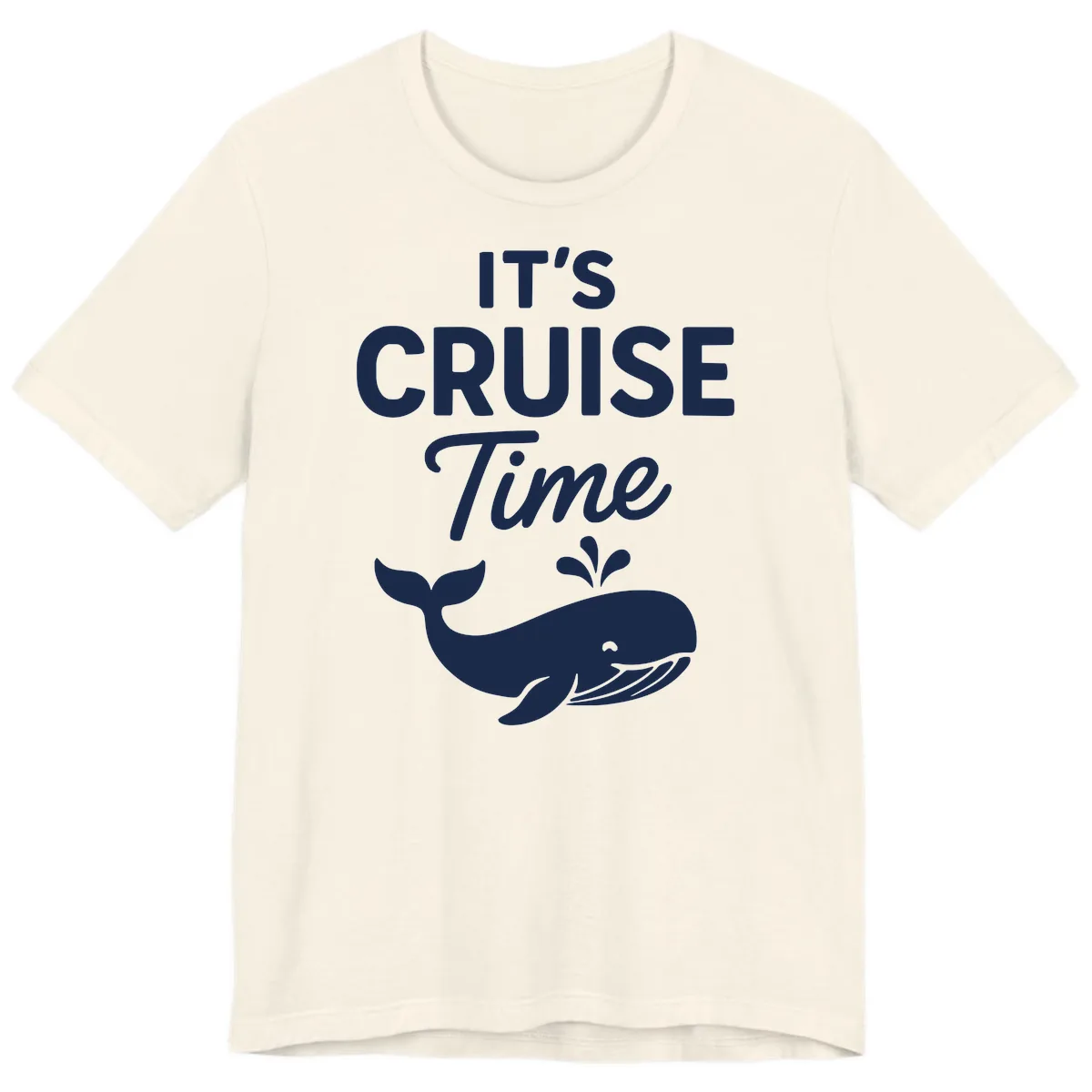 It's Cruise Time Whale Premium T-Shirt in Natural