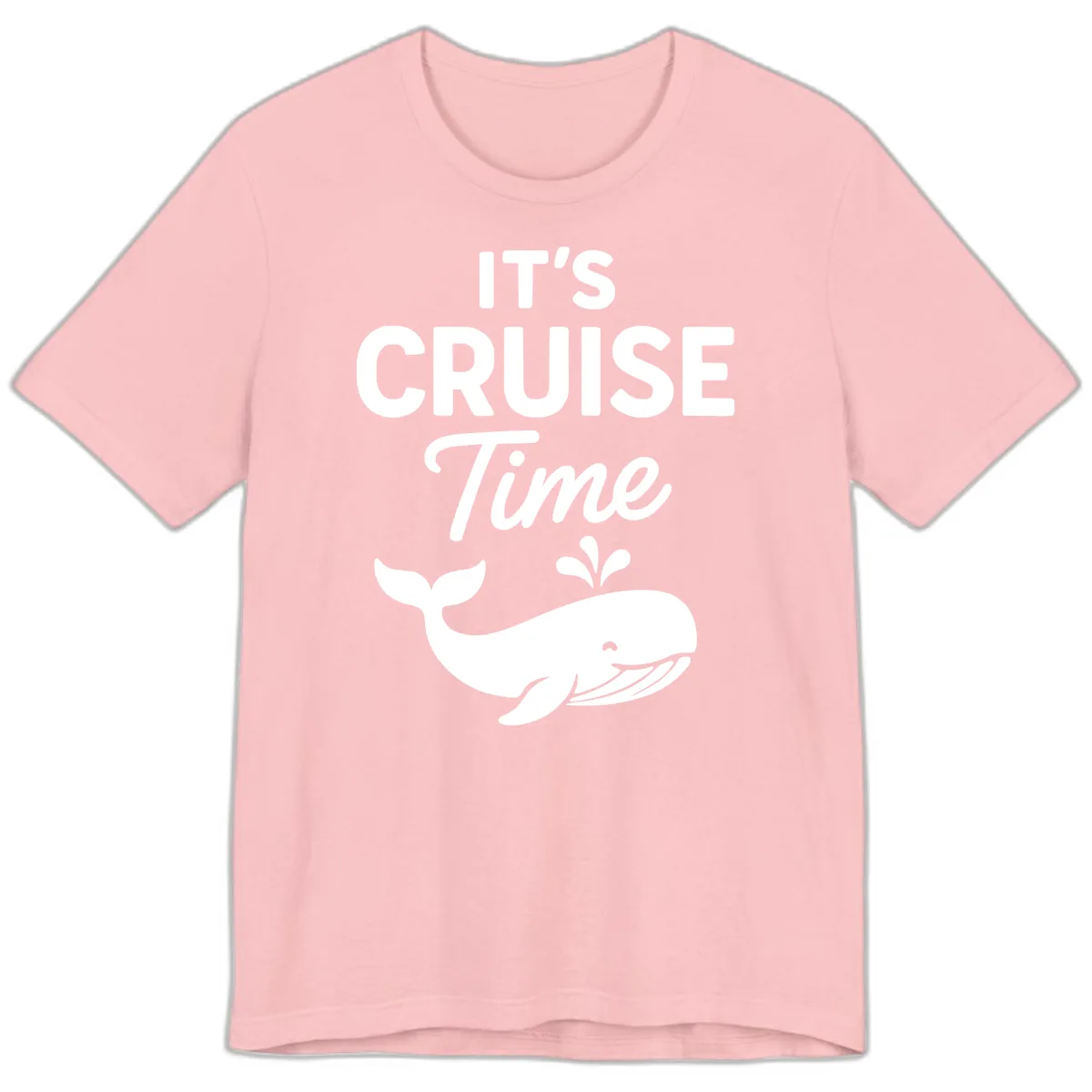 It's Cruise Time Whale Premium T-Shirt in Pink