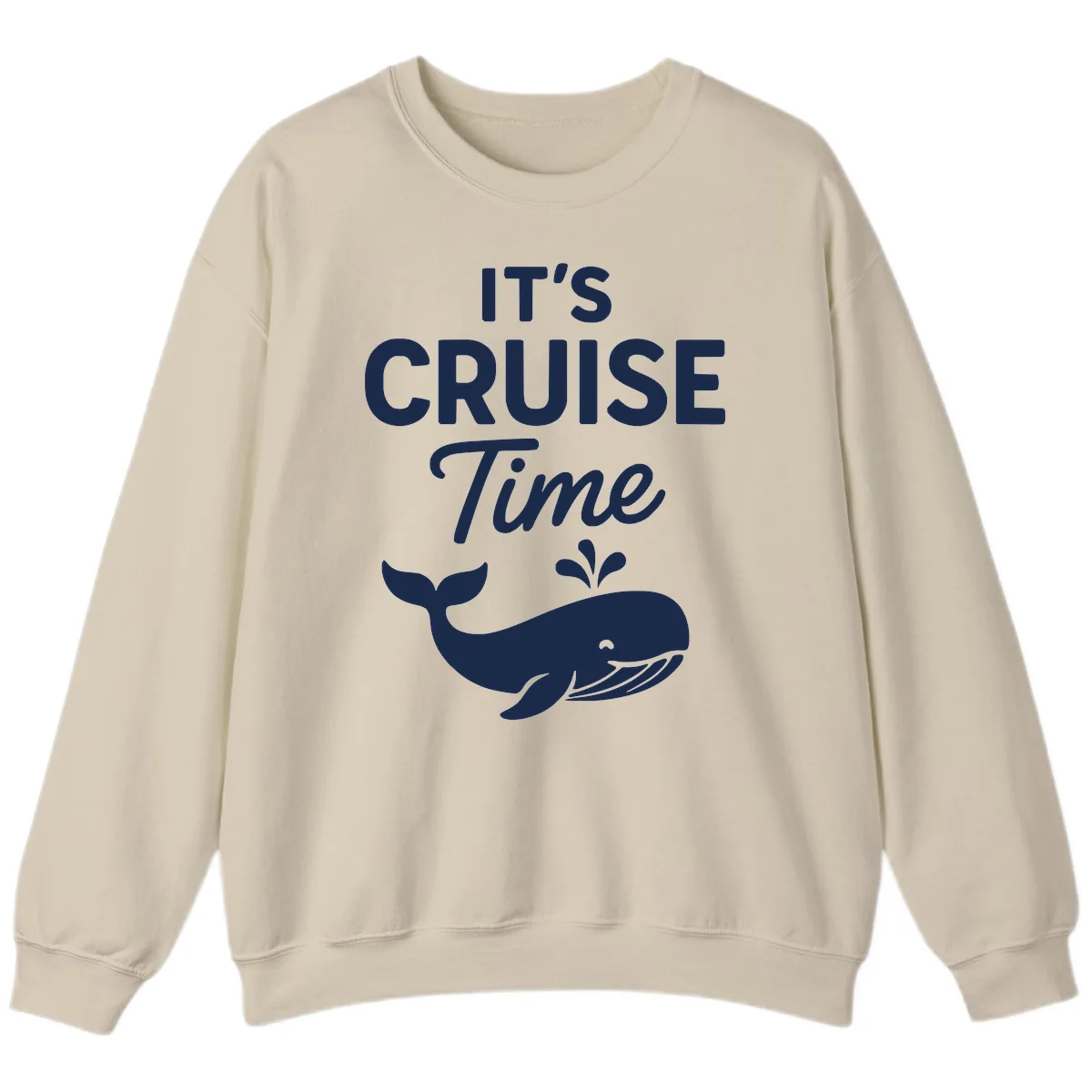 It's Cruise Time Whale Sweatshirt in Sand