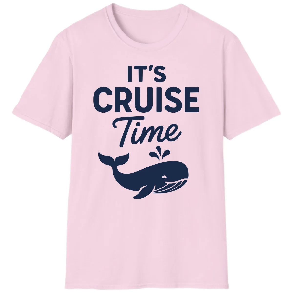It's Cruise Time Whale T-Shirt in Light Pink